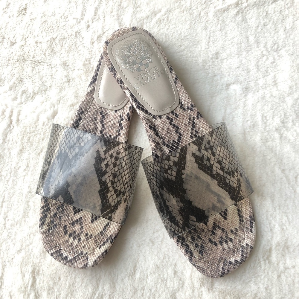 Vince Camuto Snake Print Slides - image 2